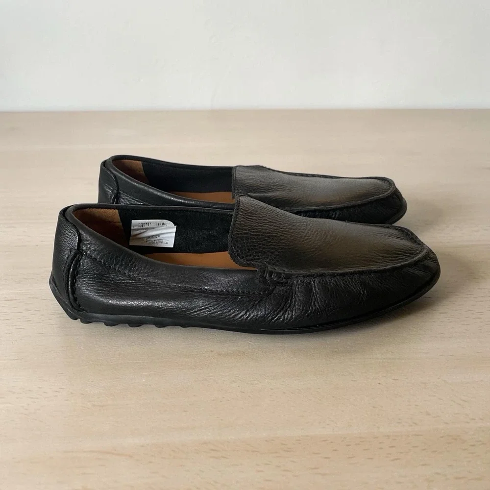 Clarks Collection Loafer Moccasins Size 8M EU 41 Black Soft Leather Comfort